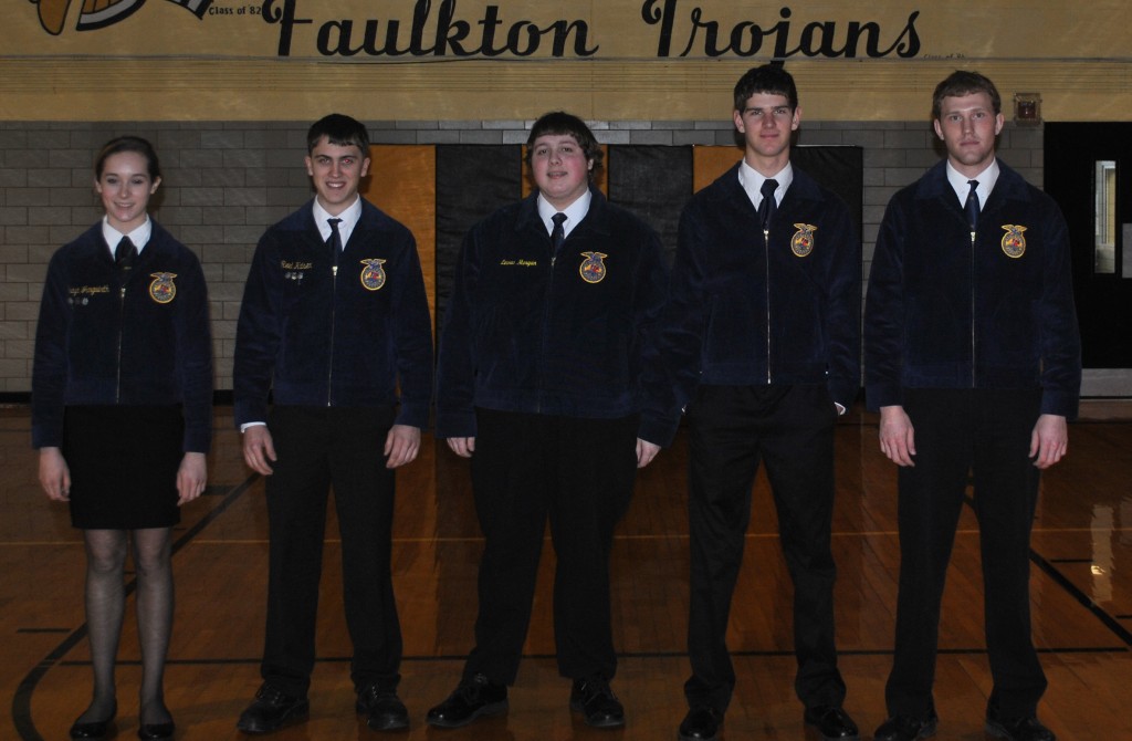 Shaye, Reid, Lewus, Tyler, and Derick at the State Degree Screening Day in Faulkton.